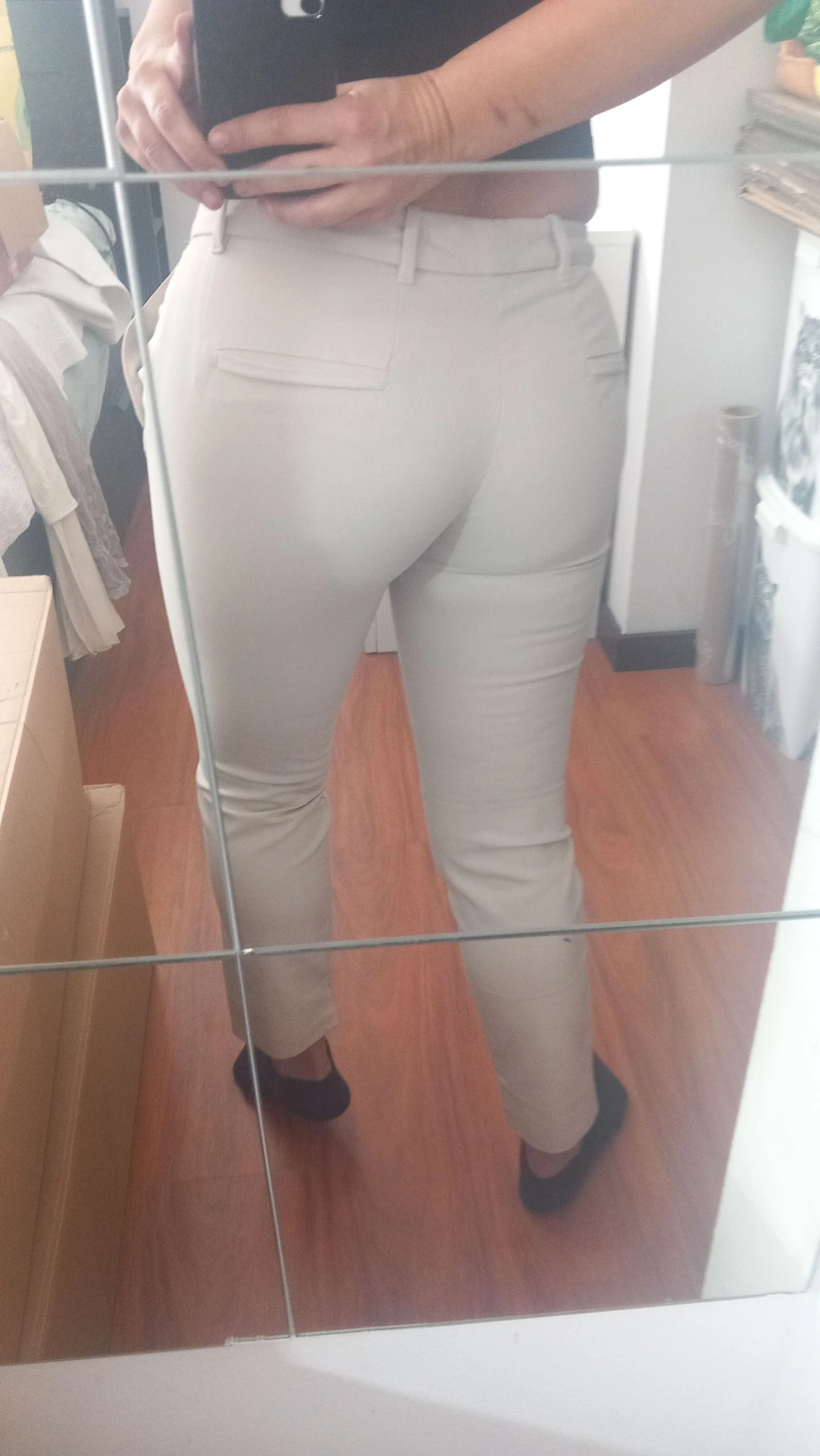 Pantalon chino beige Zara Woman - Taille M | Chinos curtos beges – photo 11